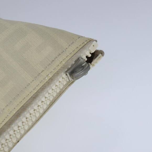 FENDI Zucca Canvas Tote Bag Pvc White Silver - Picture 7 of 12